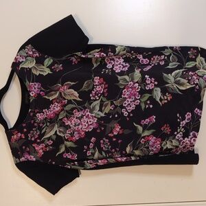 Escada Floral Print Top/Tee. Size Small
